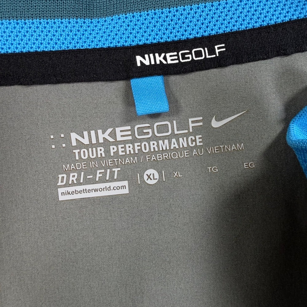 Nike Golf Dri Fit 1/4 Zip Vest Mens XL Blue Gray Sleeveless Performance - Picture 3 of 9